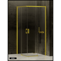 Otitec - Porte De Douche Coulissante Avec Paroi Latérale - 70 X 70 X 200 - Or Léger - Prime