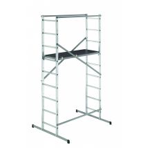 Echafaudage Aluminium Hobbystep H4 Hailo Hauteur De Travail 4 M