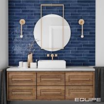 Faïence Effet Zellige Bleu Foncé Manacor 6,5x40 Ocean Blue - Les Carreaux De Jean