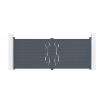 Casanoov - Portail battant 3m LIFE H.160cm aluminium gris