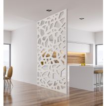 Ad Lyon - Claustra Décoratif Mural Keops En Pvc Blanc - Largeur 100 Cm X Hauteur 180 Cm X Profondeur 2.4 Cm