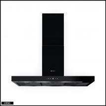 Otitec - Hotte Murale Aspirante Silencieuse - 90 Cm - 608 M3/h - Lonatio - Noir