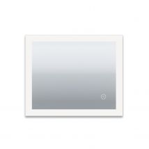Sirhona - Sirohna Miroir De Salle De Bain Lumineux 600 X 500 X 35mm Interrupteur Tactile, Bande Dépolie Anti-reflet 40mm, Cadre En Aluminium Avec 
