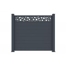 Casanoov - Panneau De Clôture Aluminium 1.9m Semi-ajourée Sunny H.170 Cm - Kit Complet