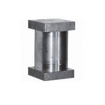 Déco Fer Forgé - Axe Bout De Jonction Pour Gond À Collier - Diamètre 39mm Largeur Platine 40mm - Acier
