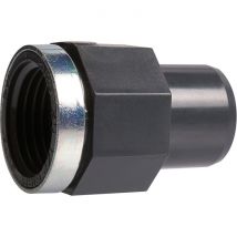Raccord Pvc Pression Noir Droit - F 1' - Diamètre 40 Mm - Girpi