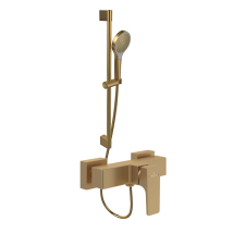 Villeroy & Boch - Mitigeur Mécanique Douche Villeroy Et Boch Architectura Square + Ensemble De Douche Verve Showers 3 Jets Brushed Gold
