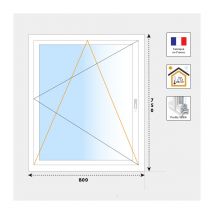 Volet Moustiquaire - Fenêtre 1 Vantail Oscillo-battant Pvc Blanc H750 Mm