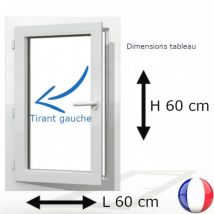 Gefradis - Fenêtre Pvc 1 Vantail H 60 X L 60 Cm Of Avec Poignée Tirant Gauche