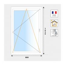 Volet Moustiquaire - Fenêtre Pvc Oscillo-battant 1 Vantail H1050 Mm Blanc
