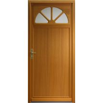 Gd Menuiseries - porte De Service Bois Vitrée Pixos
