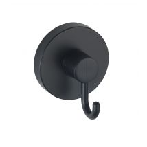 Wenko - Crochet Porte Manteau-porte Serviette Mural, Solution Sans Perçage, Innovation 'vacuum Loc Plus', Noir, Lot De 2