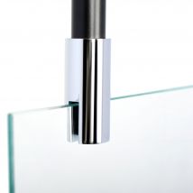 Schulte Barre De Fixation Au Plafond Pour Paroi De Douche 5-8 Mm, Barre De Renfort 80 Cm À Raccourcir, Barre De Stabilisation Universelle , Noir