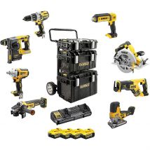 Kit 8 Outils Dewalt Dck856p4-qw Xr 18v + 4 Batteries 5ah Li-ion