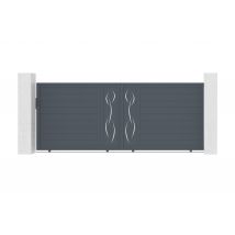 Casanoov - Portail Coulissant 4m Life H.160cm Aluminium Gris