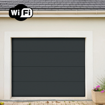 Gm Portes - Porte De Garage Lance Sectionnelle Prémontée | Anthracite | Acier Galvanisé | Moteur Ecoline Wifi | H200 X L240 Cm | Motorisée