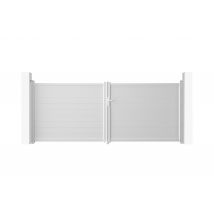 Casanoov - Portail battant 4m EIGER H.160cm blanc aluminium