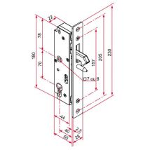 Serrure À Encastrer Gk Axe À 40mm Pour Portail Coulissant Tirard Gk401202