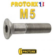 Protorx - Vis À Métaux Tête Fraisée Six Pans Creux : (m5 X 40mm) X 10pcs | Vm Fhc | Acier Inox A2 | Usage Exterieur-intérieur | Norme Iso10642