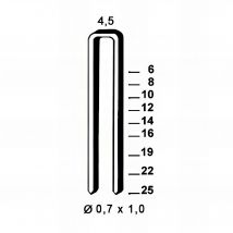 10 000 Agrafes Galvanisées O-22 - 4,5 X 22 X D. 0,7 X 1 Mm - 6o-221 - Alsafix