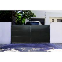 Casanoov - Portail battant acier 3m NALI H.140cm noir brillant