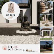 King Materiaux - Kit Décoration Jardin Kyoto 30m2