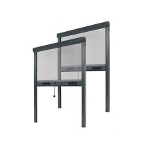 Avosdim - Store moustiquaire Recoupable Alu - L 80 x H 130 cm - Gris - Lot 2