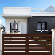 Portail Packit - Portail aluminium coulissant SAH en kit dimensions L.4000 (entre piliers) X H.1500 mm Couleurs Marron (RAL 1247)