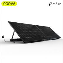 Sunology Play2 - Kit 2 Panneaux Solaires Complet 900w Bifacial – 2 Stations Solaire Livrées Totalement Assemblées – Installation Au Sol Ou Au Mur