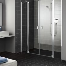 Roth - Paroi De Douche 2 Battants Largeur 153 Cm Hauteur 200 Cm Profilé Argent Poli Verre Clair