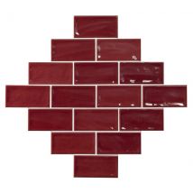 Tinker - Carrelage Zellige Alicante Rouge Brillant 7.5x15 Cm