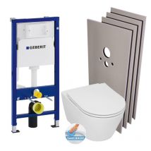 Pack WC Bati-support Geberit + WC sans bride Serel SP27