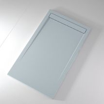 Stano - Receveur De Douche 70x80 Cm Extra Plat Clever En Résine Surface Ardoisée Gris Cendre