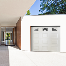 Gm Portes - Porte De Garage Sectionnelle Line Prémontée Avec Hublots - Moteur Somfy - H.200 X L.240 Cm Blanc