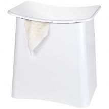 Panier À Linge Avec Siège, Blanc, 2en1, Wenko, Wenko