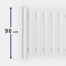 Gefradis - Module De Clôture Pvc H98 X L150 Cm Blanc À Barreaudage Vertical