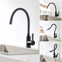 Auralum Max - Mitigeur Cuisine Flexible Bec Orientable Librement Mitigeur Évier Flexible Pivotant 360° Robinet Evier Mémoire De Forme Eau Chaude/