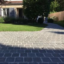 Pavés Grès Kandla Gris - 14x20 cm Épaisseur 5 à 7 cm - (vendu au m²) - Ligerio