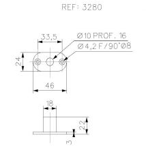 Assa Abloy - Boite À Roulement Finition Laiton Poli Stremler 3280.00.0