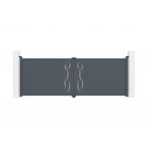 Casanoov - Portail battant 4m LIFE H.140cm aluminium gris