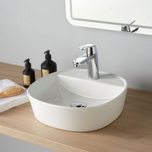 Planetebain - Vasque À Poser Thiva Blanche Brillante 40.5cm