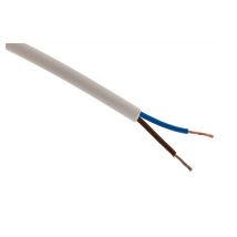 Câble D'alimentation Électrique H05vv-f 2x 1mm² - Blanc - 5m - Zenitech