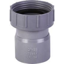 Douille Pvc Grise Droite - F 1'1/2 - Femelle Diamètre 40 Mm - Girpi
