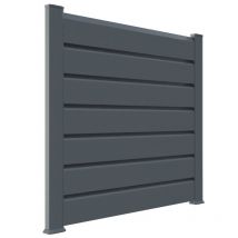 Closea - Kit Cloture - Lame 16cm - Pvc Gris - Lg: 6m X H: 1m44