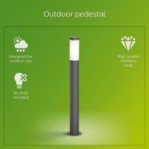 Philips - Lampadaire d'extérieur PHILIPS UTRECHT - Anthracite - 20W - Résistant aux intempéries - PHILIPS