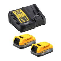 Starter-kit 18v Powerstack (2x1,7 Ah) Avec Chargeur (dcb115) - Dewalt Dcb115e2