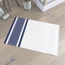 Galedo - Tapis De Bain 60x90cm 100% Coton - Patchwork Blanc