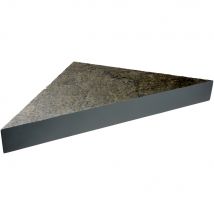 U-tile - Banc D'angle Pour Douche En Pierre Naturelle 53 X 53 X 8 Cm - Coloris Ardoise