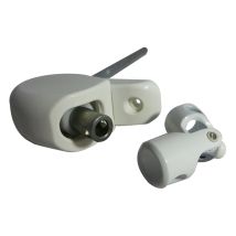 Zurfluh Feller - Sortie De Caisson Renvoi 120° Entree Femelle Ø12 Sortie C8 Lg 355mm Blanc Ral9010