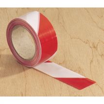 Ruban Signalisation De Chantier Blanc Rouge 50mm X 100m L'outil Parfait